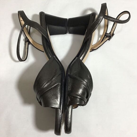 Taryn Rose Leather Knot Ankle Strap Heel Sandal Size 38 1/2 - Picture 4 of 11